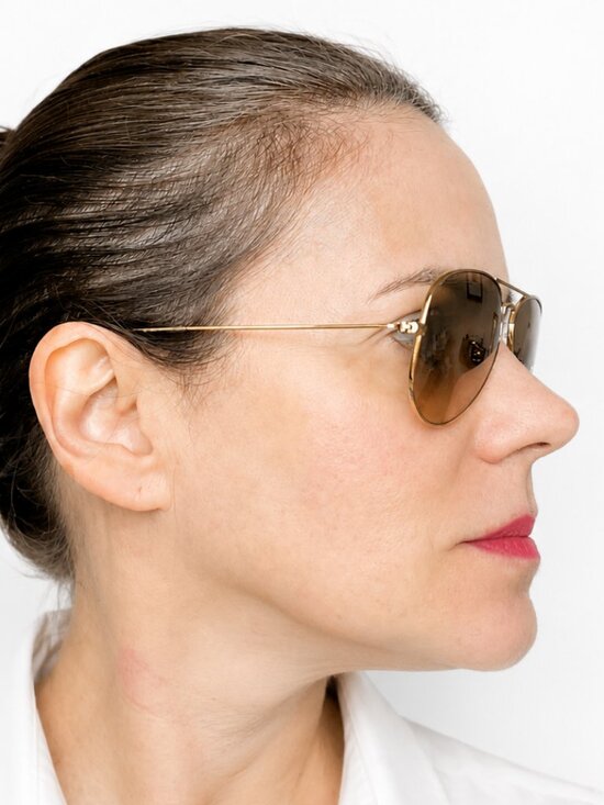 Ray-Ban RB3025 001/3E Aviator Sunglasses Arista Gold Silver Pink Mirror 55mm main image 5